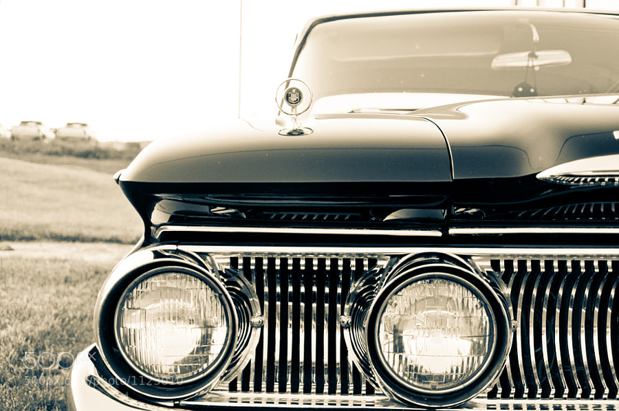 Photograph AW classic car night Grill by Sam Russell on 500px
