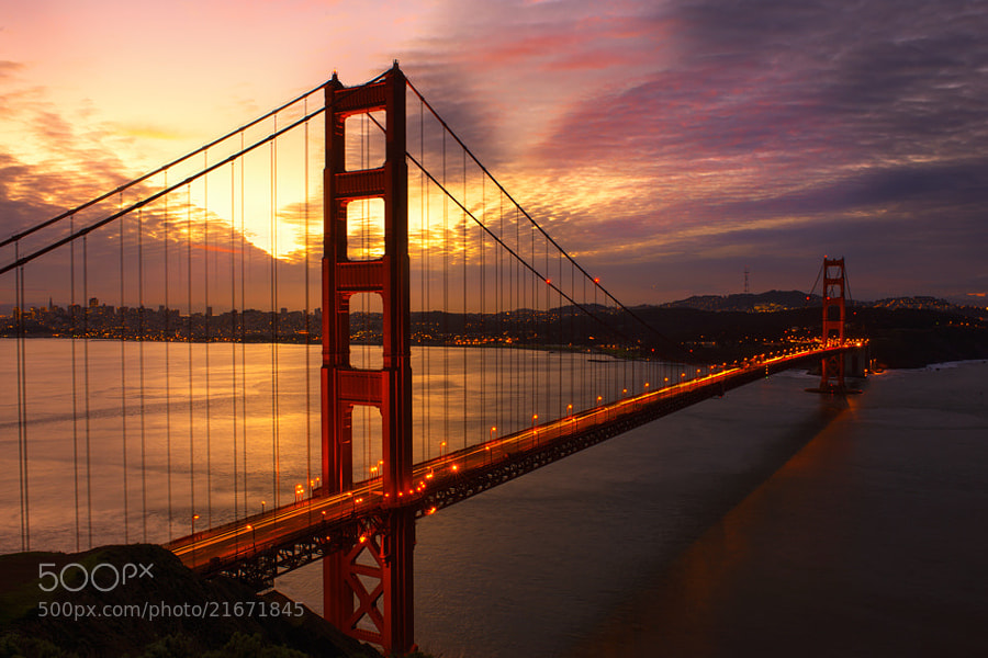Golden Gate Bridge Sunrise by Richard Susanto (ChenHauHau)) on 500px.com