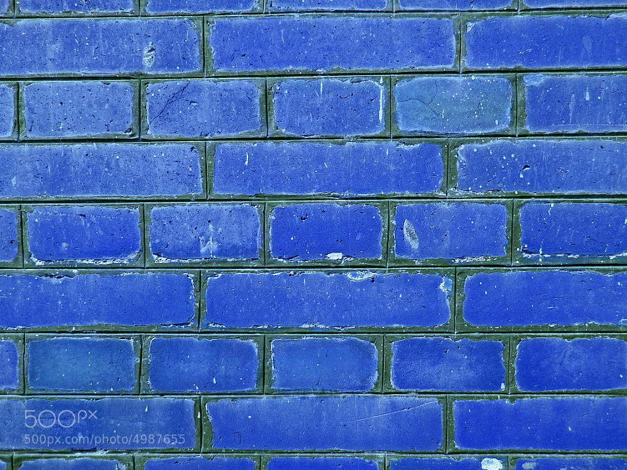 Blue Brick Wall Pattern  by Ankit Panchal (ankitpanchal) on 500px.com