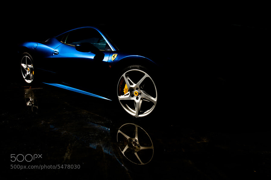 Photograph Blue Ferrari by Ian Powell on 500px