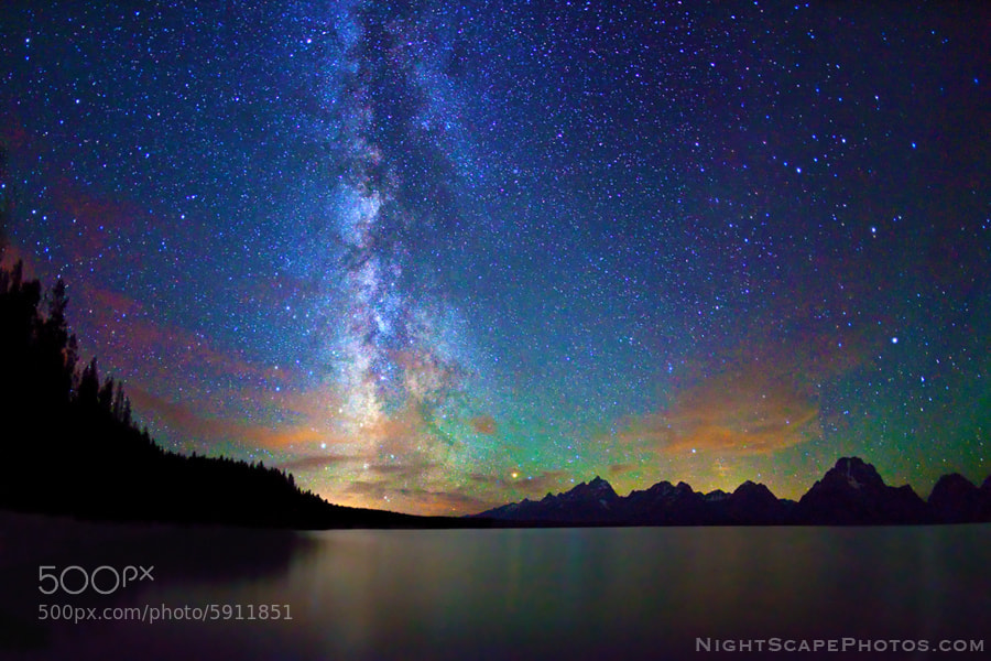 Milky Way over Jackson Lake by Royce's NightScapes (nightscape) on 500px.com